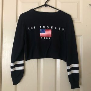 Los Angeles Graphic Cropped Long Sleeve